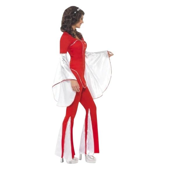 ABBA Mamma Mia Super Trooper 1970s Disco Queen Halloween Renaissance Costume NEW - Picture 3 of 9
